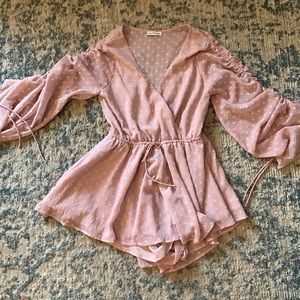 Pink boutique romper